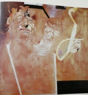 Giannetto Fieschi, I Diàdochi - Incertezza dei Diàdochi, 1965, tempera olio e smalti su masonite, cm 170x173, Genova, Ligurian Heritage Foundation